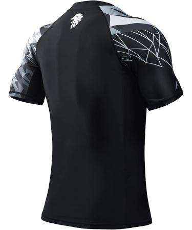 HUGE SPORTS Men's Short Sleeve Splice Rashguard Shirt - Swim & Surf Vest XXL Lion - International Shipping Available - Buy Online on SooperMarket.com
