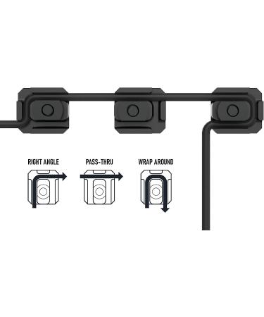 Montrum M-LOK Weapon Light Pressure Switch Cable Clips - Black Aluminum - Buy Online on SooperMarket.com
