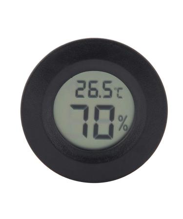 Mini Digital Hygrometer Thermometer | Indoor Humidity Temperature Monitor with Large LCD Display and Backlight for Reptile - Black - Buy Online on SooperMarket.com