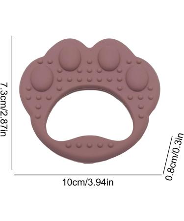 VESONE Dunkelpink Silicone Bite Rings for Babies & Toddlers - Food-Safe Sensory Toys Paw-Shaped Teething Tools - Buy Online on SooperMarket.com