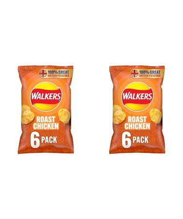 Walkers Roast Chicken Multipack Crisps 6x25 g (Pack of 2) 150 g (Pack of 2)