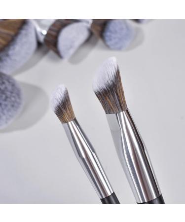 16-Piece Small Waist Black Makeup Brush Set - Perfect 22cm Brushes for Flawless Application | International Shipping - Buy Online on SooperMarket.com