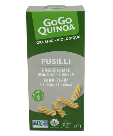 GoGo Quinoa Pasta Cauliflower Fusilli | Organic | Gluten-Free | Non-GMO | Vegan | Made in Canada | Corn-Free Dairy-Free Egg-Free Soy-Free | 227g