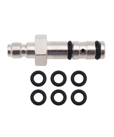 Paintball PCP Quick Filling Charging Probe Adapter, 9mm OD Air Tool Fitting for Filling Hole, No Leakage Quick Coupler Probe with 6 O-Rings Quick Couple Probe