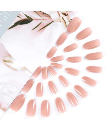 Brishow Dark Pink Artificial Nails - 24 Pcs Long Acrylic False Nail Tips for Women & Girls | International Shipping - Buy Online on SooperMarket.com