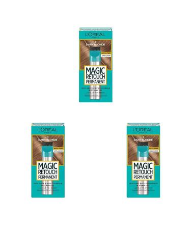 L'Oreal Paris Magic Retouch Permanent Root Concealer Touching Up Grey Hair Dye Dark Blonde 7 (Pack of 3) MAGIC RETOUCH PERMANENT 7 DARK BLONDE 1 Count (Pack of 3)