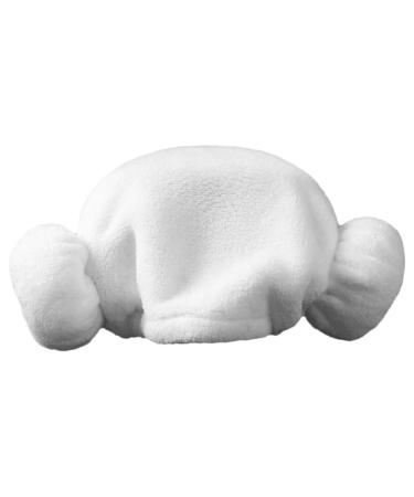 Children's Dry Hair Cap Hair Ties for Kids Bandana for Hair Kids Hijab Cotton Scrunchies Hair Caps for Kids Hair Bonnet Pure Cotton Parent-Child Princess Towel White