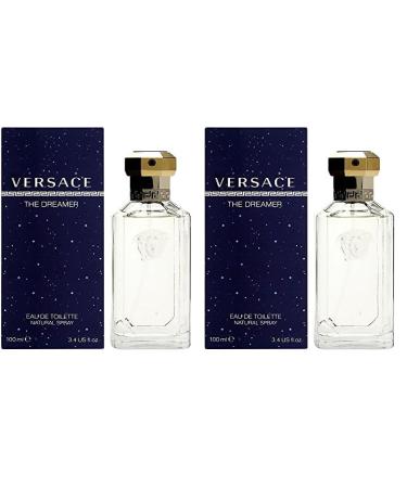 Versace The Dreamer for Men 3.4 oz Eau de Toilette Spray (Pack of 2) 3.40 Fl Oz (Pack of 2) Dreamer