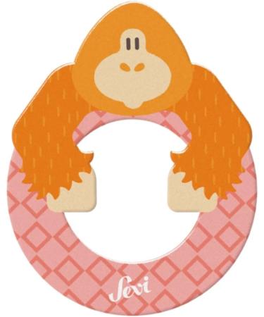 Sevi 83015 Tier Wood Letters - Orang-Utan Door Letters | ABC Learning Toys for Kids | Educational Wooden Toys for Ages 3+ | Green Pink Yellow - Buy Online on SooperMarket.com