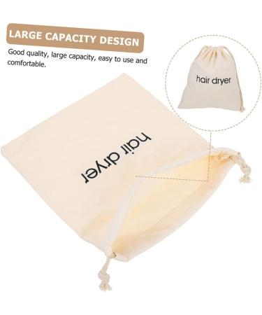 FOYTOKI 4pcs Hair Dryer Storage Bag Canvas Cosmetic Bag Hair Bag Hair Dryer Holders Hairdryer Fabric Beige 33x30cm Beige - Buy Online on SooperMarket.com