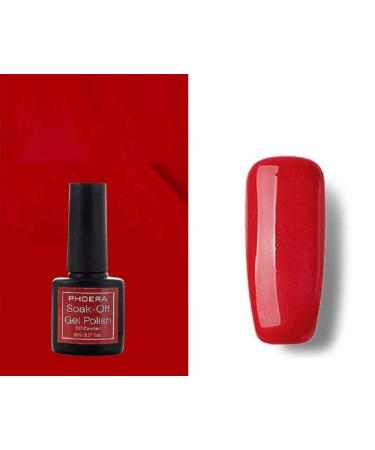 AQUAPURITY PHOERA UV Gel Nail Polish Soak off Color Gellish Base Top Tempered Matte Coat Long Lasting Varnish Manicure Art Polishes Non Smudge Formula 8ML (132 CANDIED)