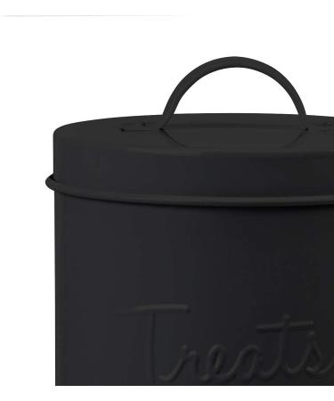 Amici Pet Retro Metal Treats Jar - 72oz, Matte Black | Storage Canister - Buy Online on SooperMarket.com