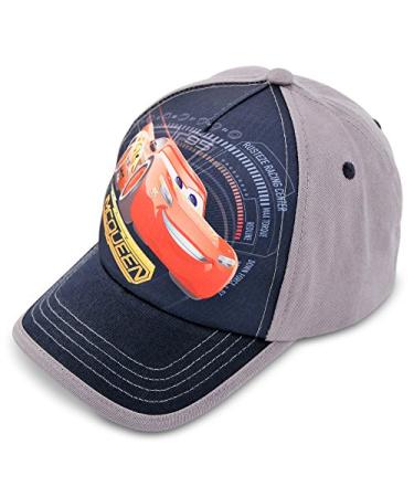 Disney Toddler Boys Cars Lightning McQueen Cotton Baseball Cap, Age 2-5 Grey, Blue
