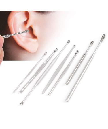 8pcs Stainless Steel Ear Pick Kit for Earwax Removal Spiral Double-Headed Cleansing Tools - Buy Online on SooperMarket.com