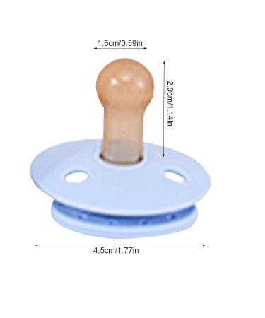Virtcooy 5-Piece Silicone Pacifiers Set for Infants - Natural Rubber Newborn Pacifiers with Large Air Holes - Ideal for Teething - Blue - Buy Online on SooperMarket.com