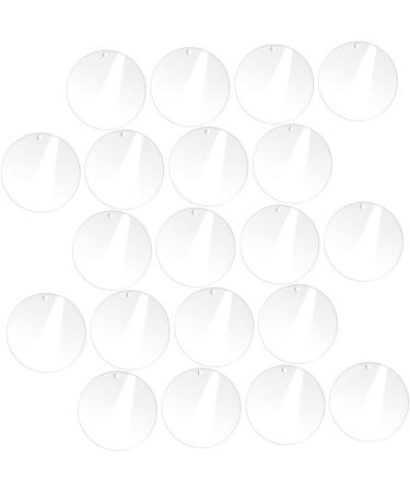 VILLCASE 40 Pcs Acrylic Round Sheet Cake Pan Acrylic Blanks Sheer Panels Acrylic Blank Circle Coaster Wafer - Buy Online on SooperMarket.com