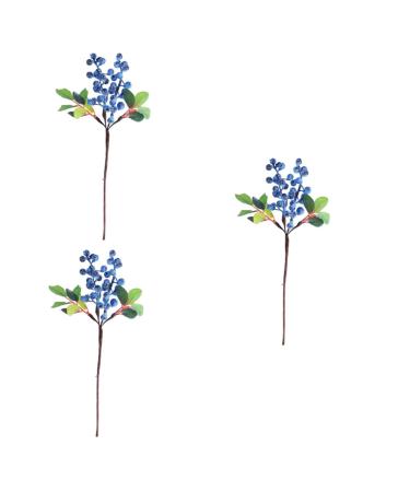 ABOOFAN 3pcs Christmas Stem Berries Artificial Branches Christmas Floral Stems Picks Christmas Flower Stems Picks Fake Berry Branches Christmas Berry Stems Faux Berry Picks Display Fruit