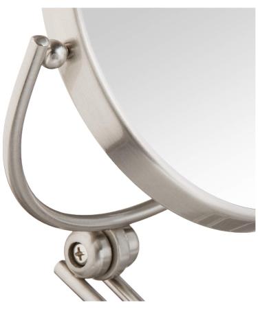 Jerdon 6-Inch Folding Travel Mirror with 10X Magnification - Nickel Finish | Model MC450N - Buy Online on SooperMarket.com