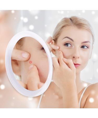 YoHumk 15X Magnifying Makeup Mirror - 6 Inch Round Mirror for Precise Tweezing, Eyebrow Grooming, and Blackhead Removal - Easy Mounting with 3 Suction Cups - Buy Online on SooperMarket.com