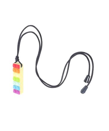 Non-Toxic Silicone Baby Teether Necklace - Yellow Stylish Chewable Pendant for Boys - Buy Online on SooperMarket.com