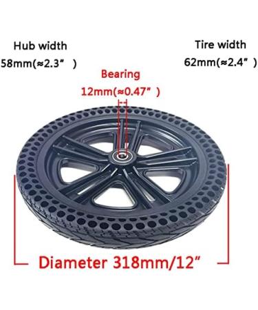 Wheelchair Front Wheel 12 1/2X2 1/4 (62-203) Wheelchair Front Wheel Replacement Wheel Electric Wheelchair Accessories Rubber Solid Drive Wheel 12" Honeycomb Fronter/(1 Count) - Buy Online on SooperMarket.com