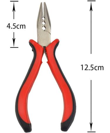 Hair Extensions Pliers 3-Hole Hair Pliers for Micro Nano Ring Hair Extensions Opener and Removal Red 3-hole - Buy Online on SooperMarket.com