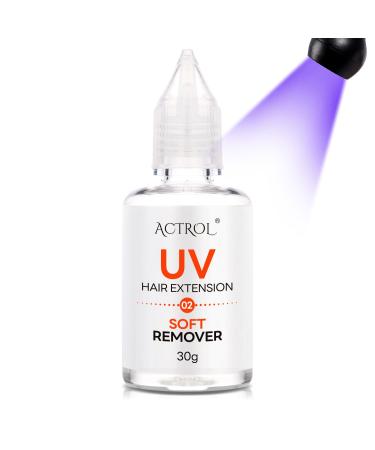 Hair Extension UV Glue Remover V Light Hair Extension Glue Remover Fast Dry Waterproof Mild Transparent Glue Hair Glue UV