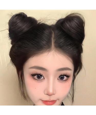 BEALIFE Exquisite Workmanship Cat Ear Claw Clip Hair Extension Increase Hair Volume Fluffy Cow Horn High Temperature Fiber Dark Brown - Buy Online on SooperMarket.com