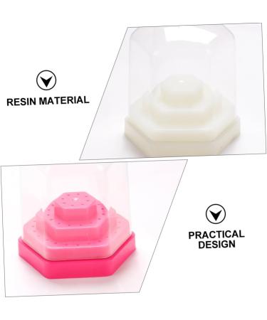 Beavorty 2PCS grinding head storage box Nail Drill Bit Container nail drill bits stand nail grinding organizer Nail Drill Bits Display stand nail bit white multicolor set plastic - Buy Online on SooperMarket.com
