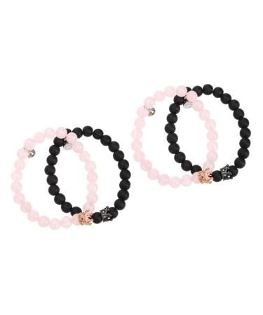 TENDYCOCO 2 Pairs Glass Miss Wrist Chain Letter 7.5x6cmx2pcs Assorted Colorx2pcs