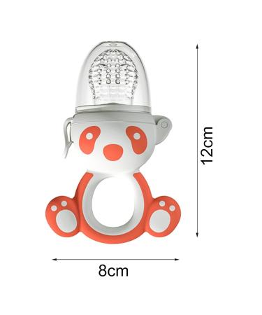 Baby Fruit Feeder - Silicone Portable Pacifier for Babies 6-12 Months with Handle & Cover - Blue Fruit Snuller - Buy Online on SooperMarket.com