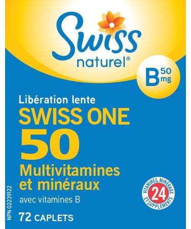 Swiss Natural Timed Release Swiss One 50 | All in One Multi Vitamin & Mineral with B Vitamins | Daily Maintenance for Overall Health | No Additives (72 Caplets) | Pack of 3 - Buy Online on SooperMarket.com