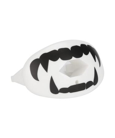 Sports-mouth protection shock mouth protection for young people and adult TPR Sport-mouth protection for football lacrosse hockey basketball (white fangs)