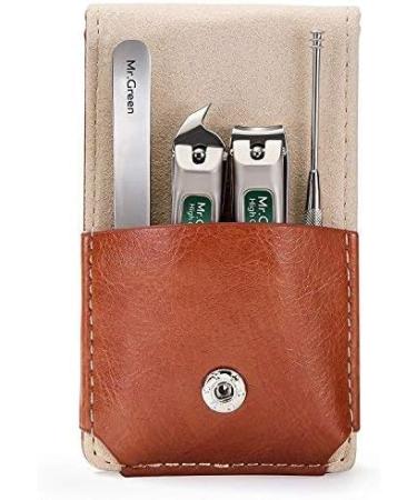 Manicure Pedicure Set Nail Clippers Set Medical Grade Stainless Steel Grooming Kit with Travel Case Gift Box (4 Pieces) Mr-6103