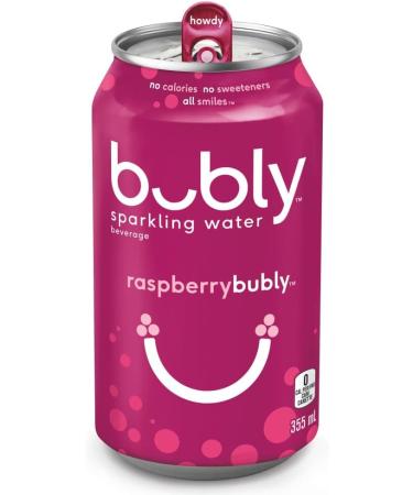 Bubly Sparkling Water raspberry 12 x 355 mL - Buy Online on SooperMarket.com