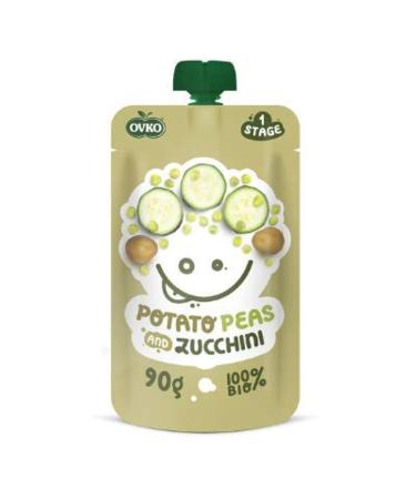 Zucchini-Kartoffel-Erbsen Gericht nach 6 Monaten BIO 90 g Ovko