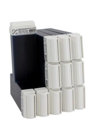 EpilWax Set of 12 Azulene Wax Cartridges for Hair Removal - Large 100 ml Roll-on Waxing Refills Azulene 100 ml (Pack of 12)