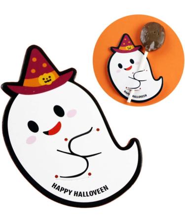Cabilock Halloween Lollipop Decoration 100 Pcs Lollipop Paper Lollipop Candy Lollipop Packaging Lollipop Ghost Lollipop Greeting Lollipop Decoration Pencil Caps Message Halloween - Buy Online on SooperMarket.com