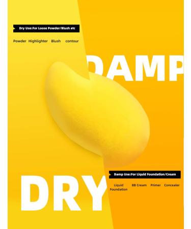 KZZM 6-Pack Mango Shaped Makeup Sponges Blender - Ideal for Liquid, Powder, and Cream Makeup - Buy Online on SooperMarket.com