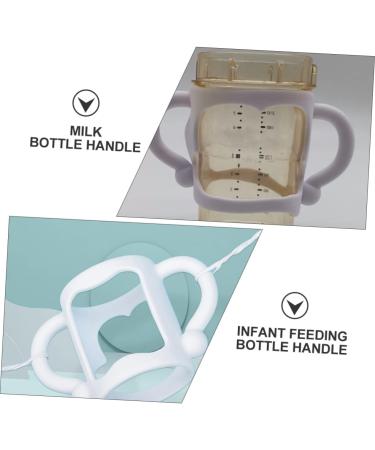 Kisangel 14 Pack Baby Bottle Handle Gripper Toys - Toddler Milk Feeder Handle & Beak Cup - White - Ideal for Baby Food & Feeding Accessories - Buy Online on SooperMarket.com