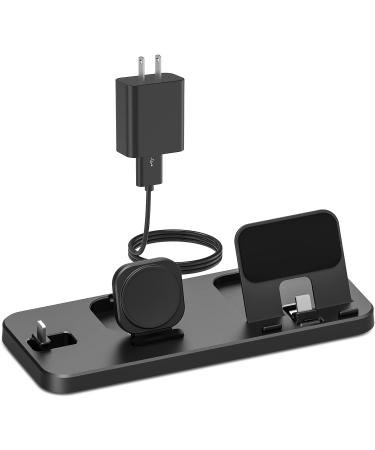 GLANA 3-in-1 Portable Charging Station for Apple Devices - Foldable Charger Stand for iWatch and iPhone AirPods Pro - Black - Buy Online on SooperMarket.com