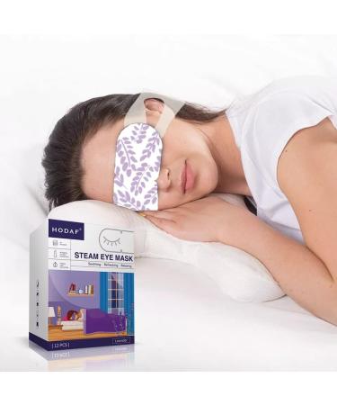 NEW UPDATED 12 Pcs Gentle Steam Eye Mask | Lavender Self Heating Gentle Warm Steam Eye Mask for Dry Eyes| Masks for Dark Circles Relaxation and Puffy Eyes |Disposable Hot Sleep Eye Mask - Buy Online on SooperMarket.com