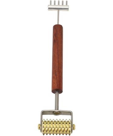 Double Head Face Massage Roller with Copper Wooden Handle | Promote Circulation & Skin Health | Acupoint Pressing Tool for Spa-Like Relaxation - Buy Online on SooperMarket.com