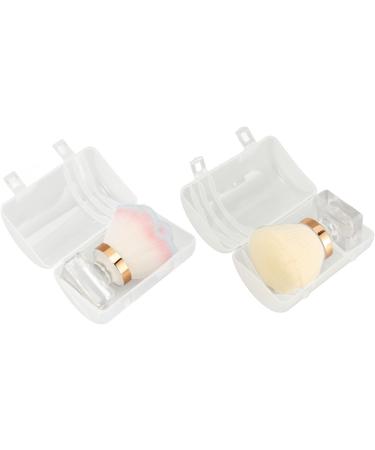 Makeup Blush Brush Synthetic Shed Dense Brush Hair Clear Base Loose Powder Brush Set Expertly Holds Powder With Nail Salon Storage Box - Buy Online on SooperMarket.com