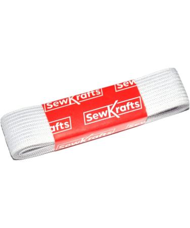 SewKrafts White Knit Elastic Band - Soft Stretchy Waistband, Sleeve, Neckline, and Legband Elastic Cord for Sewing and DIY Projects - Buy Online on SooperMarket.com