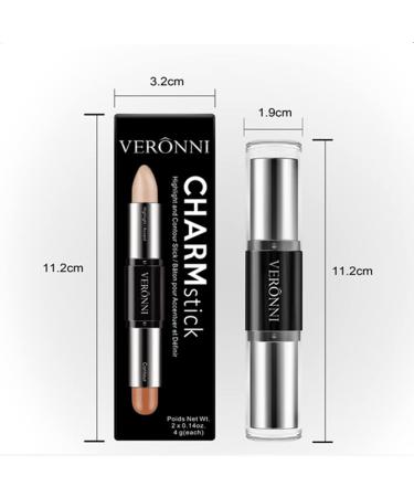 Mysense Double-Headed Highlight Contour Stick - 2 in 1 Face & Body Makeup for Shading, Highlighting, and Concealing - CS01 - Buy Online on SooperMarket.com