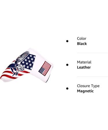USA Flag and Eagle Golf Head Cover Set - Driver, Wood, Hybrid, Iron, Mallet Putter - Buy Online on SooperMarket.com
