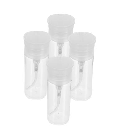 PLAFOPE 1 Set Nail Polish Remover Bottle Travel Empty Pump Bottle Empty Bottle Push down Pump Bottle Travel Bottle Liquid Press Pumping Makeup Remover Bottle White Pp