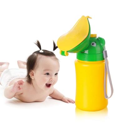 HGUIM Travel Urinal,Portable Cute Elephant Emergency Urinal,Portable Child Toddler Potty Urinal for Trip Travel, Camping, Pee Tranining (Green) (yellow2)