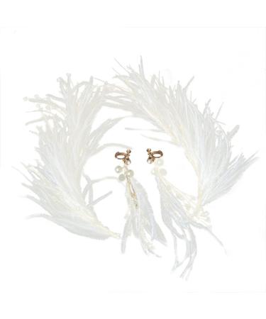 JSGHGDF Artificial Hair lip s rystal Hairband Wedding Party Ancient Women omic-Show Headwear Hairpin earring set